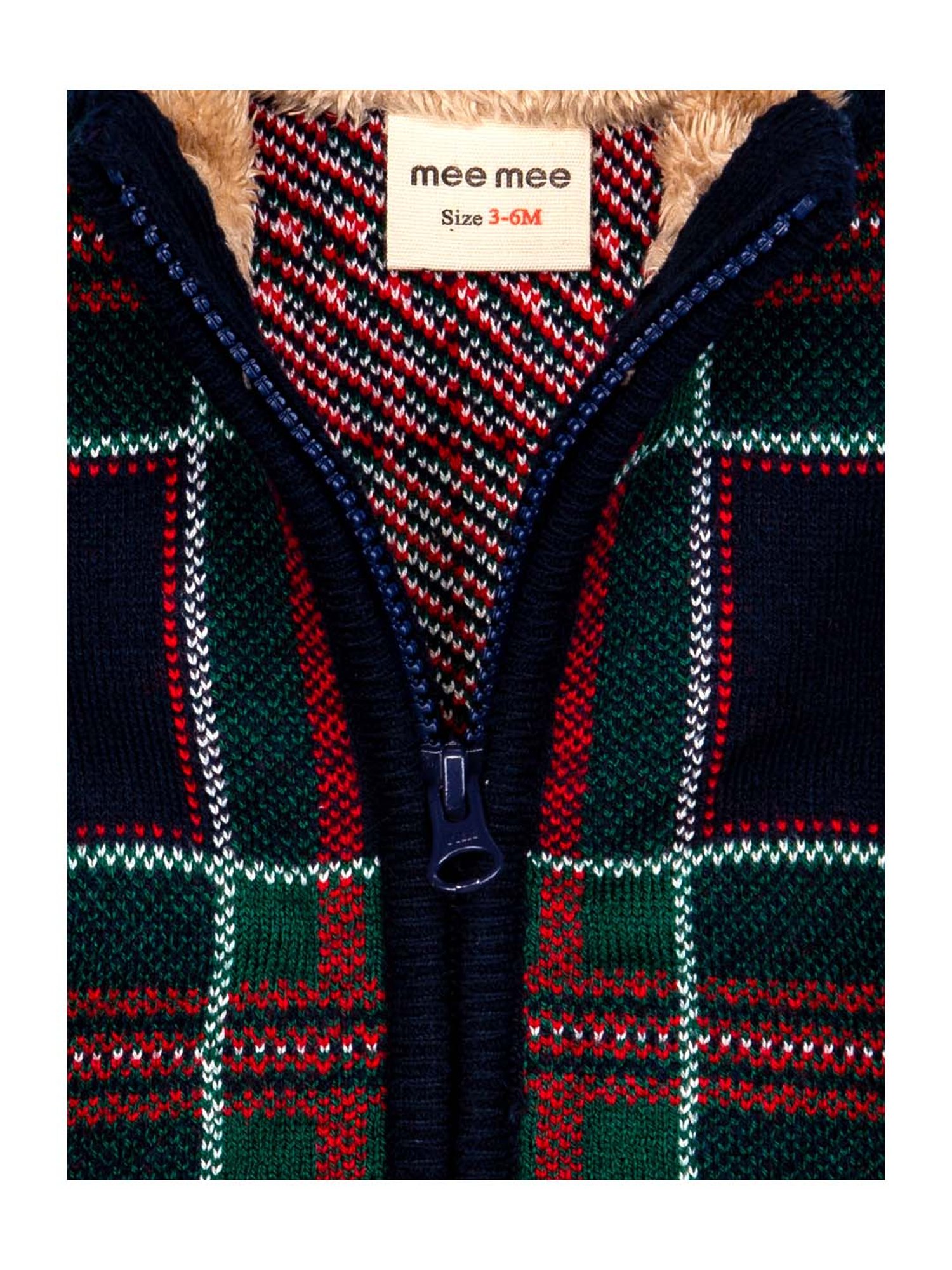 Mee Mee Kids Navy Chequered Sweater