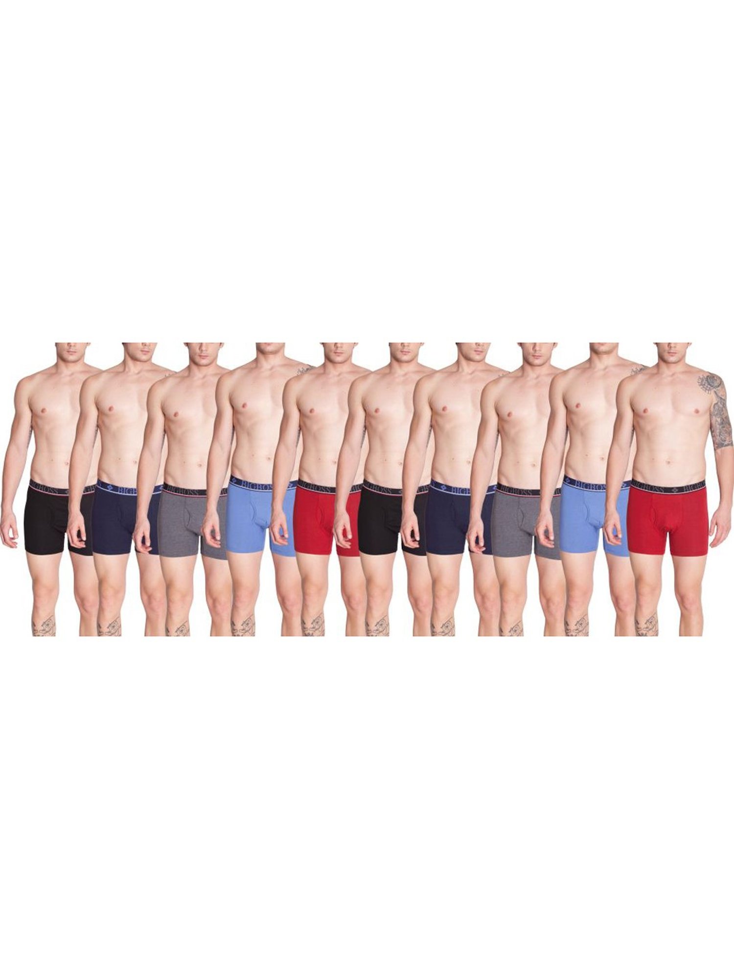 Dollar Bigboss Multicolored Cotton Regular Fit Trunks (Pack of 10)