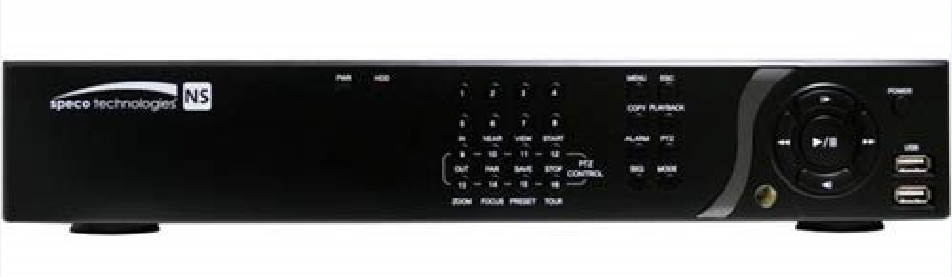 Speco N32NS9TB 32 Channel 4K Network Video Recorder, 9TB.