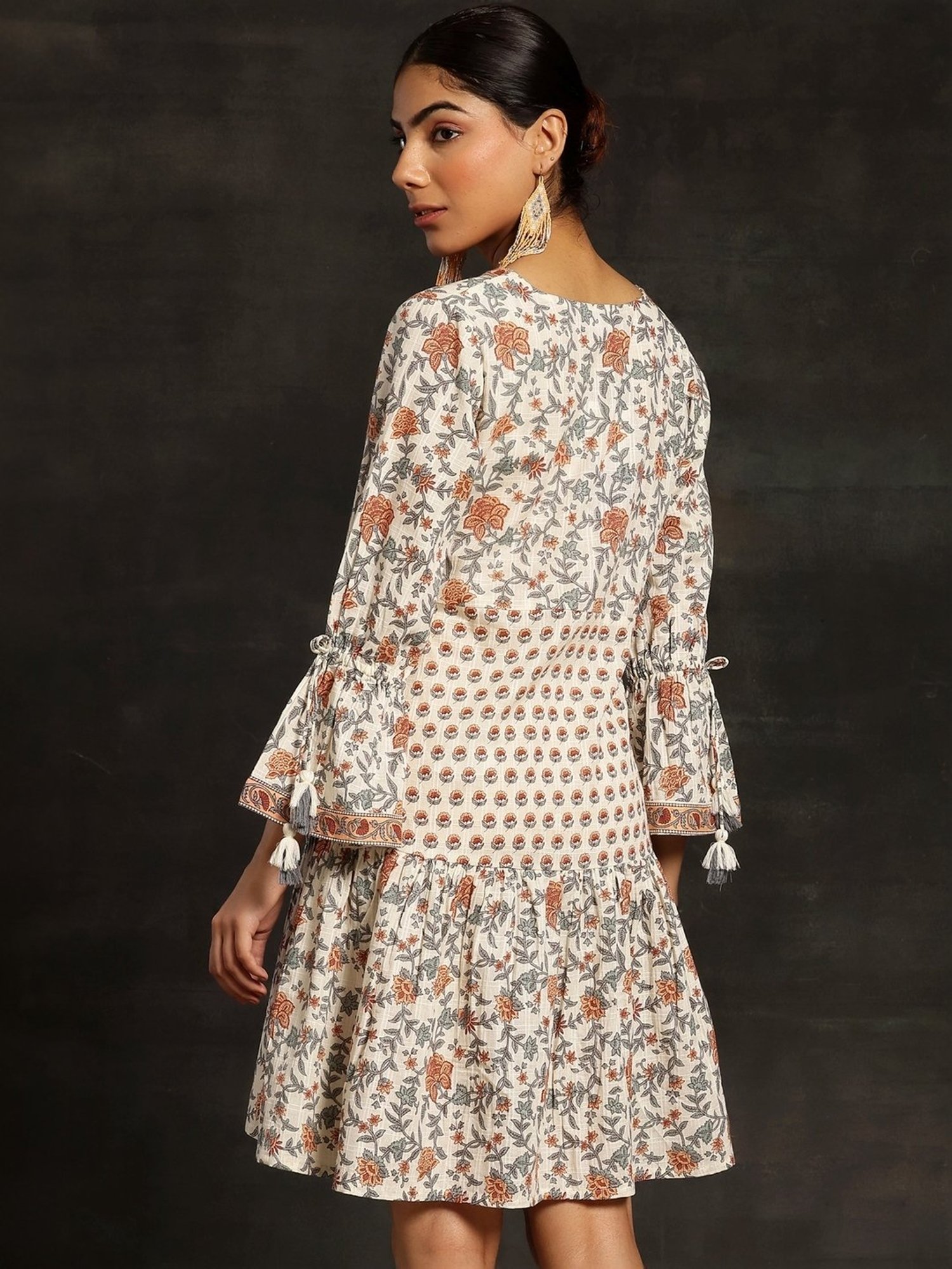 Saffron Threads Red Ethnic Dresses