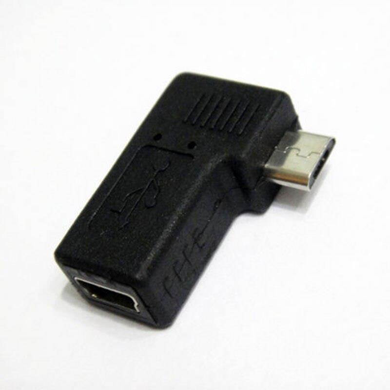 USB 2.0 Mini A 5 pin Female to Micro B 5pin Male Left Angle Adapter Convertor