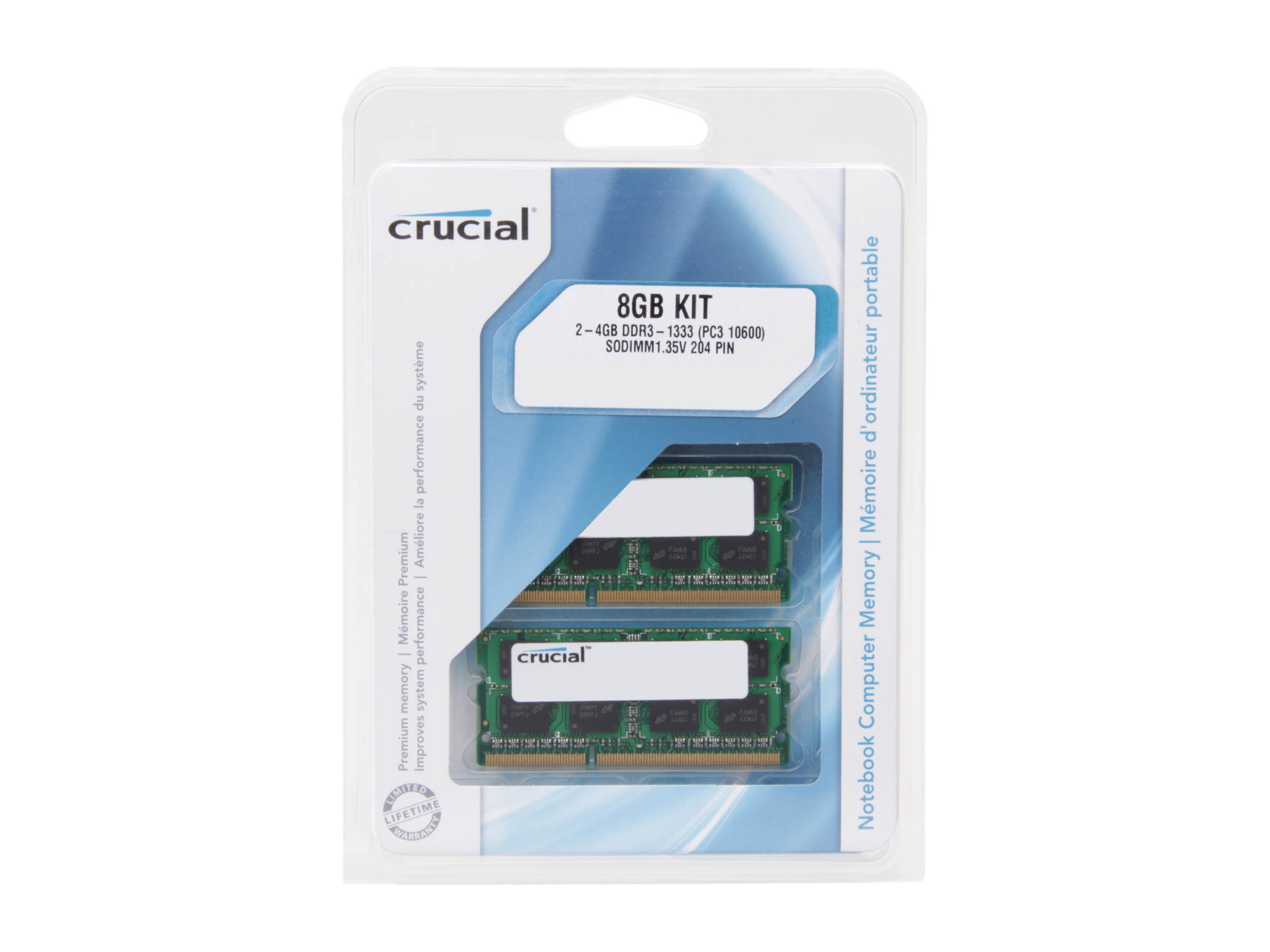 Crucial 8GB (2 x 4GB) 204-Pin DDR3 SO-DIMM DDR3L 1333 (PC3L 10600) Laptop Memory Model CT2KIT51264BF1339