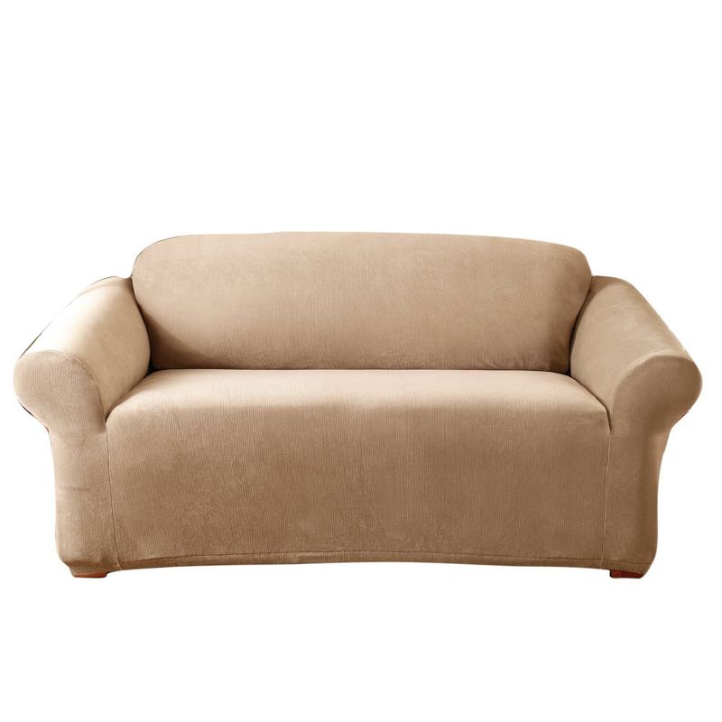 Stretch Corduroy Sofa Slipcover Brown Clay - Sure Fit