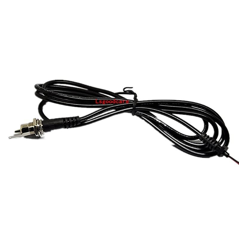 10Pack 5.5 x 2.1 MM 8A-10A DC Power Jack Socket Threaded Female Mount Connector Adapter with Dustproof Plug