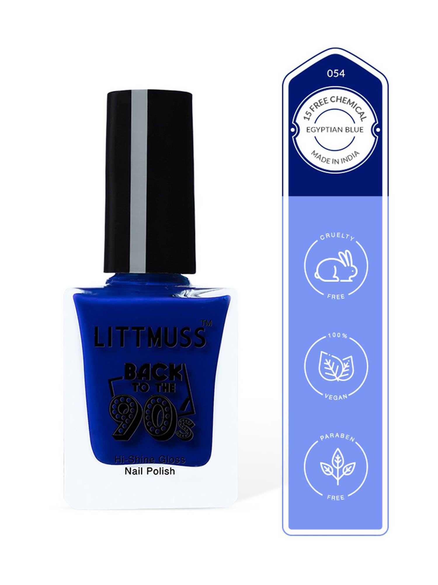 Littmuss Back To The 90's Hi Shine Gloss Nail Polish Egyptian Blue 054 - 9.5 ml