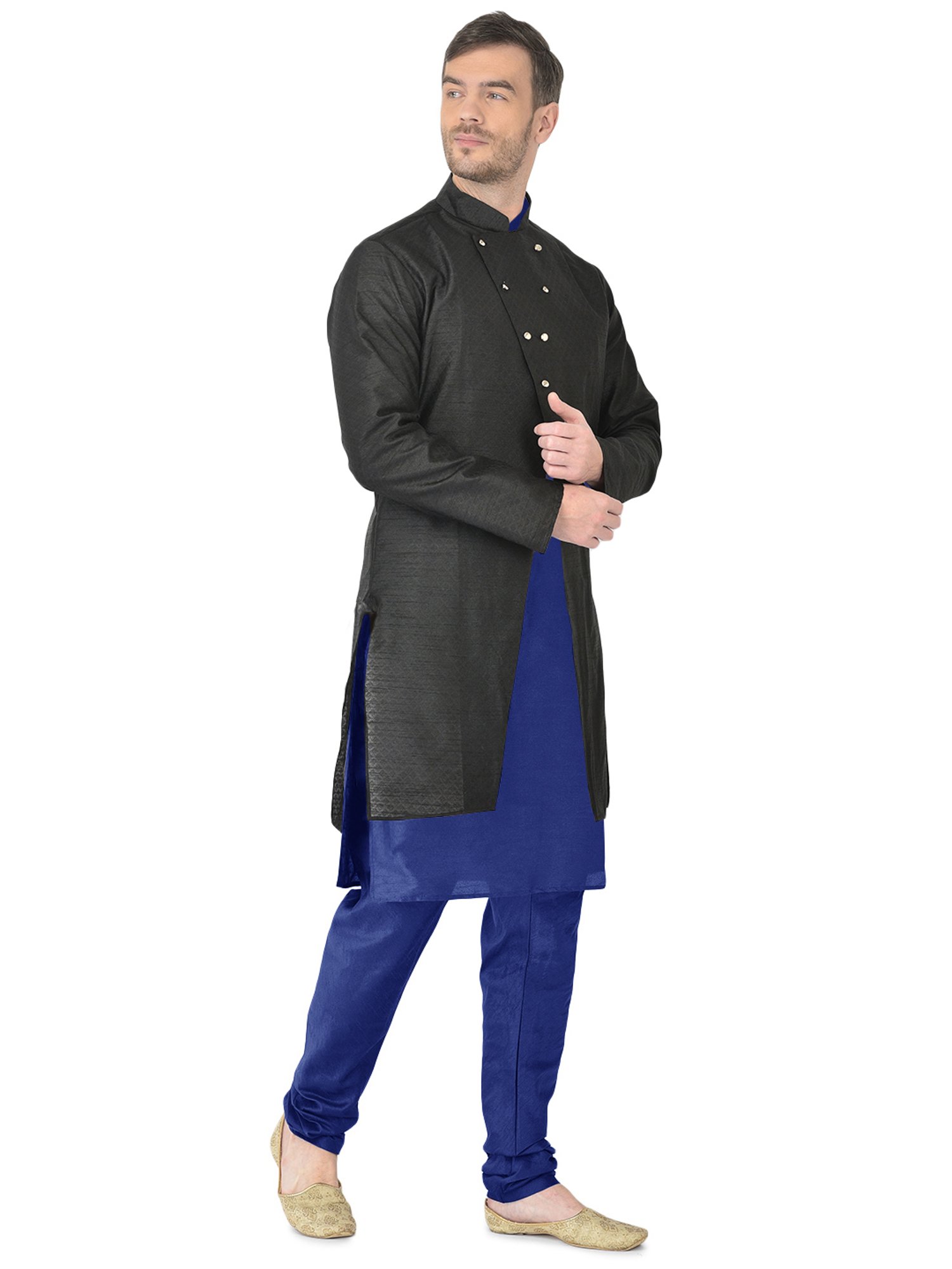 SG RAJASAHAB Multi Regular Fit Self Pattern Kurta Set