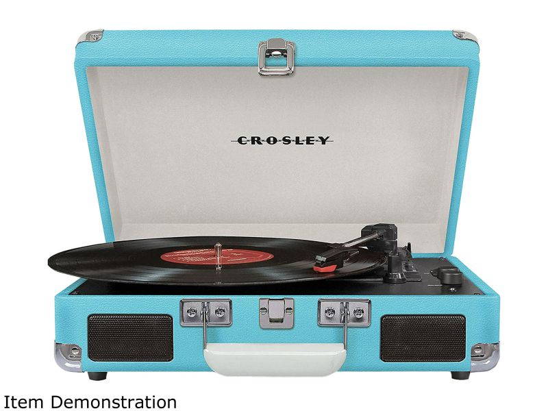 Crosley Cruiser Deluxe Portable Bluetooth Record Turntable, Turquoise