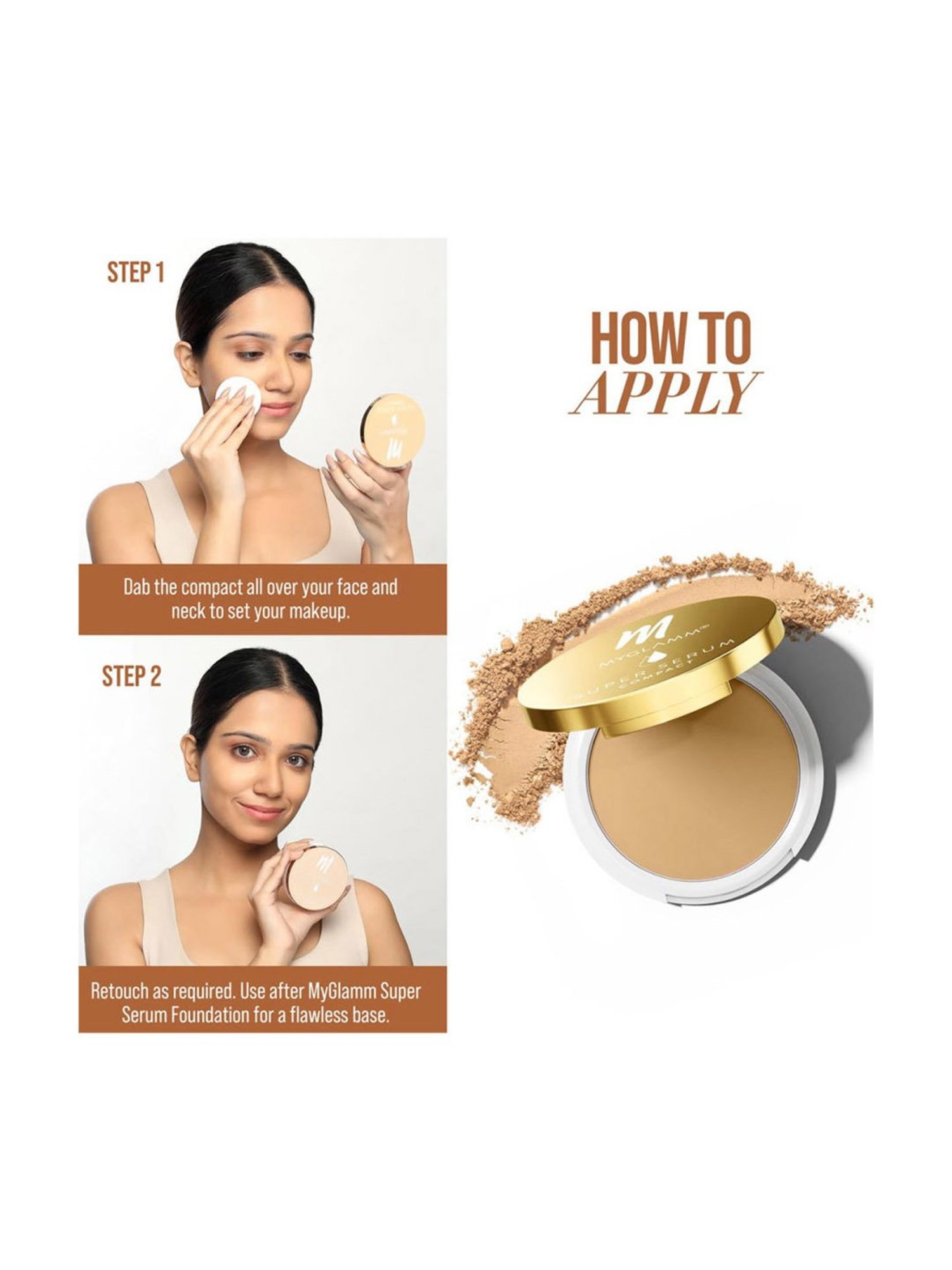 Glam21 HD Oil Control Compact Powder 03 Chestnut - 20 gm