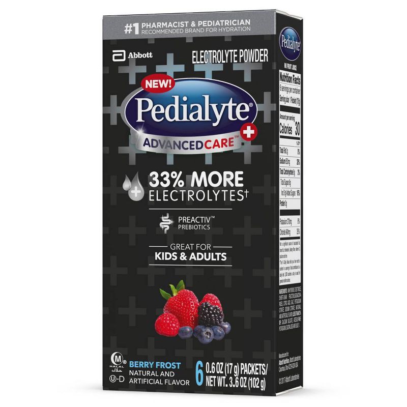 Pedialyte Advanced Care Electrolyte Powder - Berry Frost - 6ct