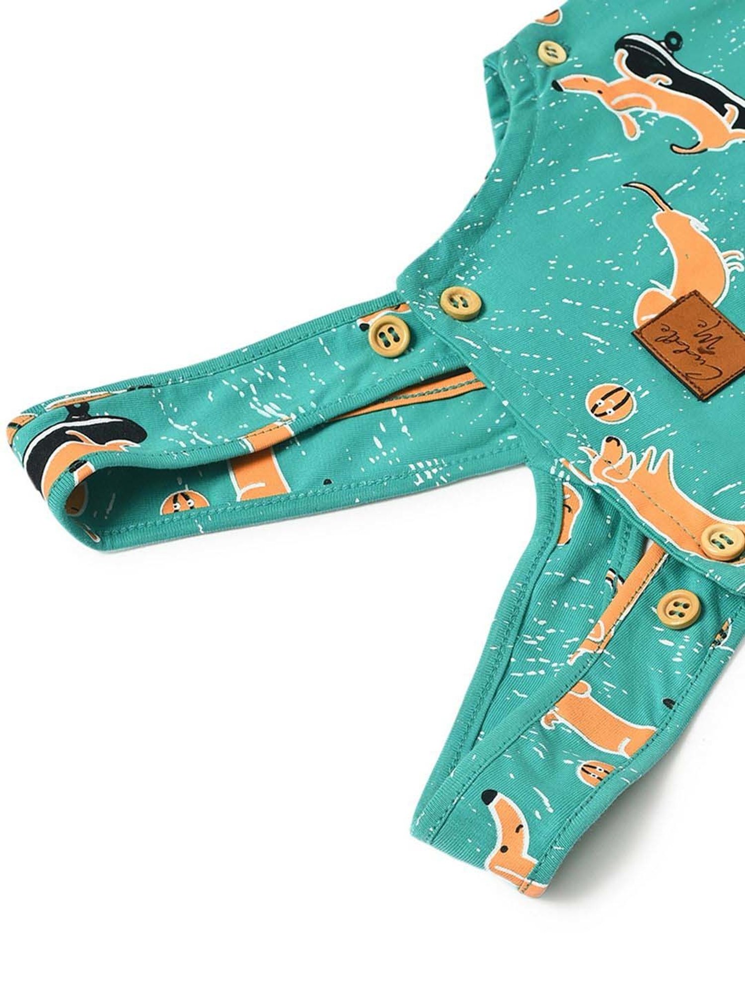 MiArcus Kids Orange & Teal Blue Cotton Printed T-Shirt Set