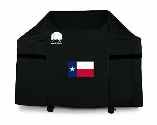 Texas Grill Covers 7553 Premium Cover for Weber Genesis E and S Series Gas Grills with USA Flag Design Including Brush and Tongs (With Texas State Flag)
