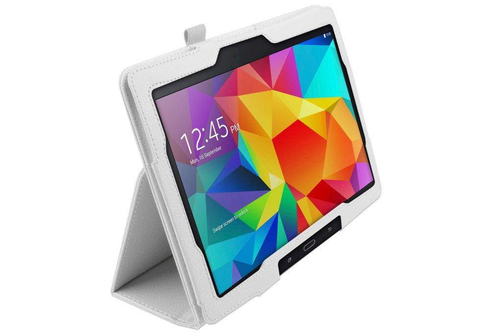 Hellfire Trading Magnetic PU Leather Case for Samsung Galaxy Tab 4 10.1" T530 - White