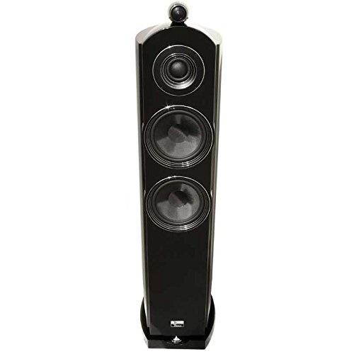 earthquake tigris dual 8" / 2" / 1" 3 way 500 watt audiophile home theater tower speakers black piano finish pr