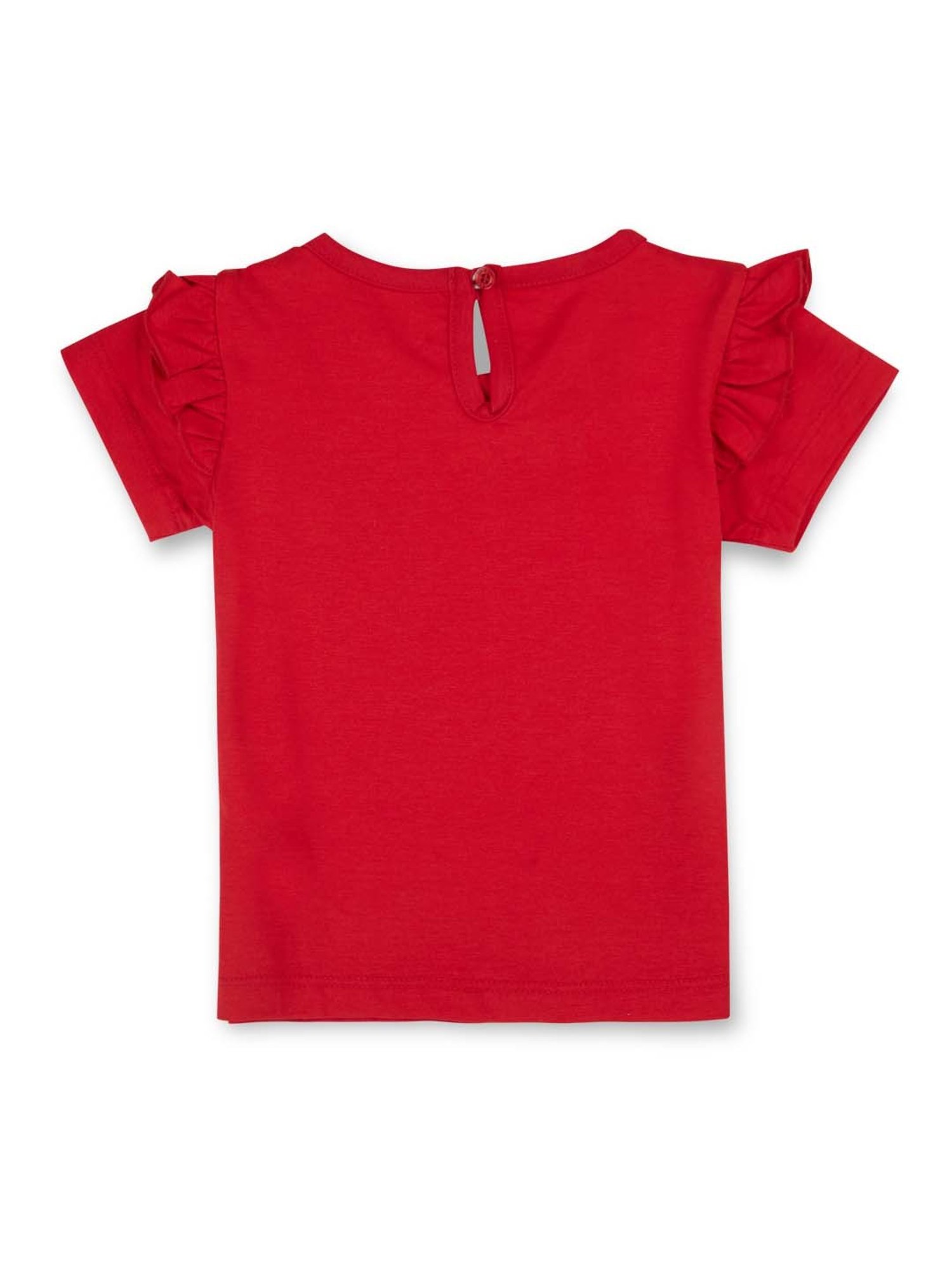 GJ baby Kids Red Cotton Printed Top
