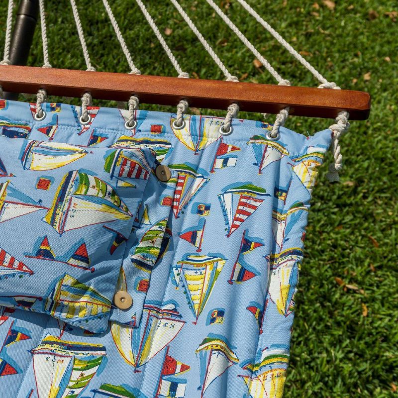 Newport Double Quilted Hammock Blue/Sail Boats - Smart Living