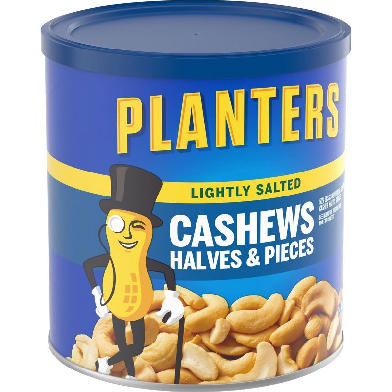 Planters Lightly Salted Halves And Pieces Cashews - 14oz
