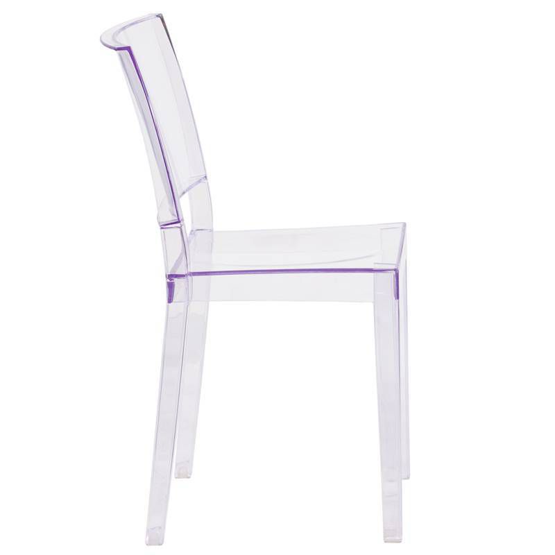 Phantom Transparent Stack Side Chair Clear - Riverstone Furniture