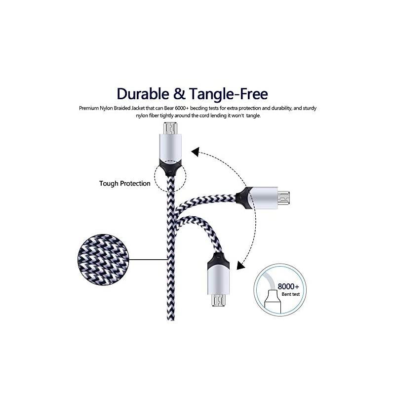 USB Wall Charger USB Plug Android Phone Charger Charger Block 21A Dual Port Charging Cube Power Adapter with 6ft Micro USB Charger for Galaxy J7 J5 J3 Samsung S7S6 Edge LG stylo 23