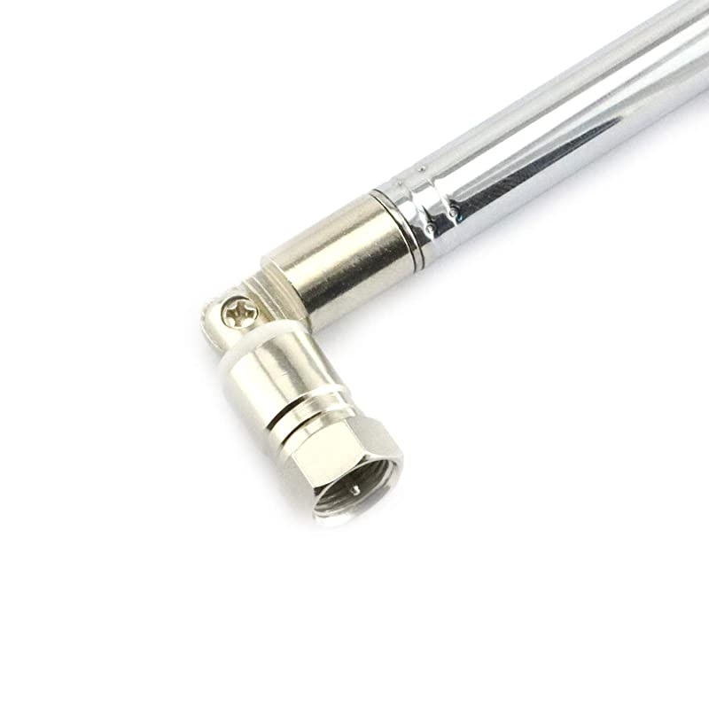 1 Piece FM Telescopic Aerial Antenna with F Male Connector 10 Sections 1.2m 75 Ohm TV Radio DAB AM/FM for Home Audio Radio Stereo Receiver Replacement