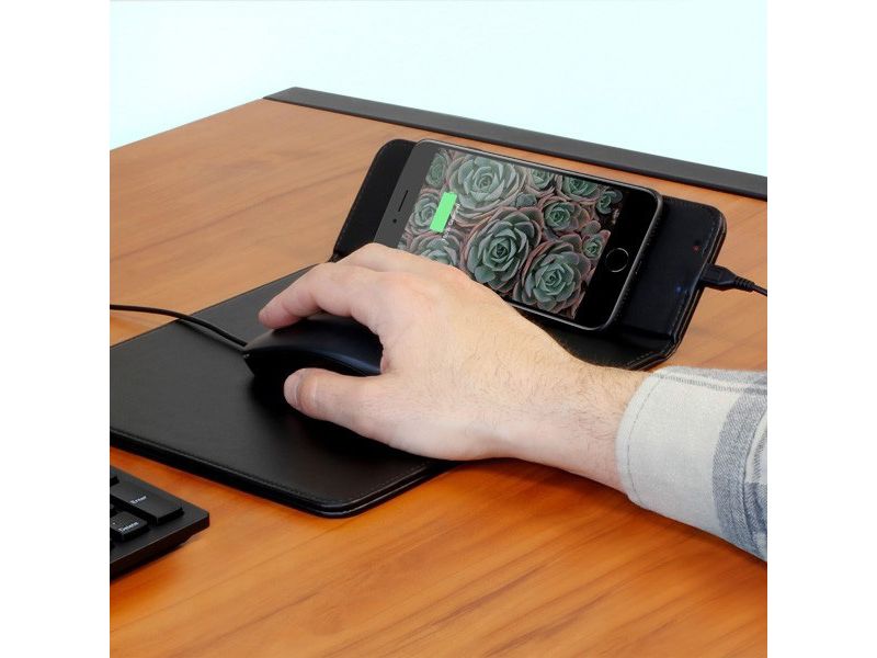 Aluratek Qi Wireless 10W Charging Mouse Pad - 5 V DC Input - Input connectors: USB