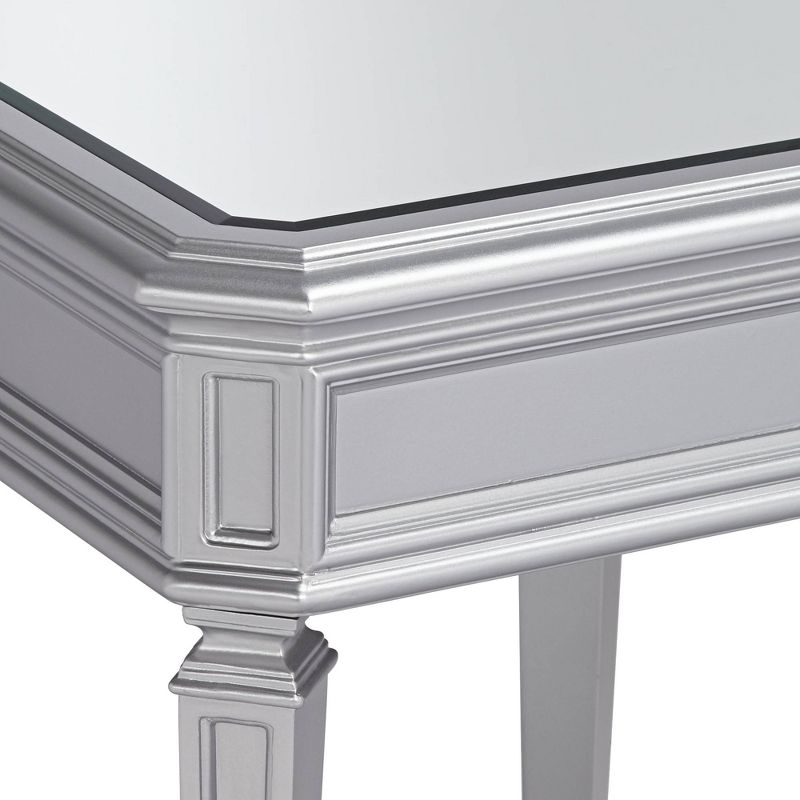 55 Downing Street Aurora 20" Wide Mirrored and Silver Traditional Side Table