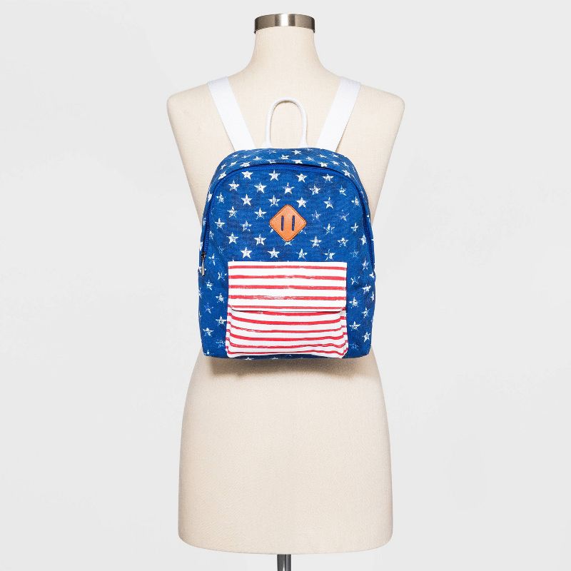 Mad Love Stars and Stripes Americana Mini Dome Backpack - Blue