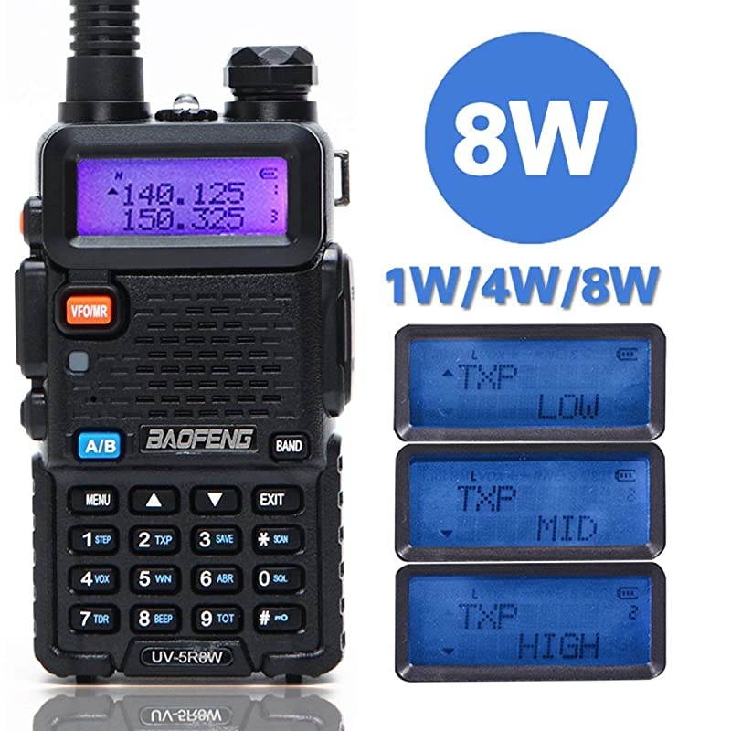 UV-5R High Power Two Way Radio Tri-Power Portable Ham Radio