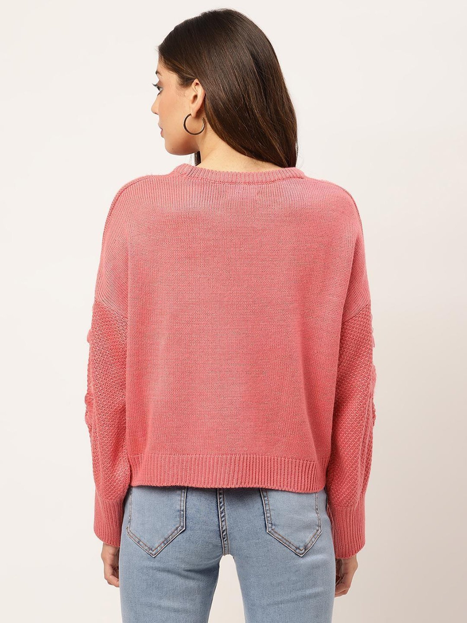 Elle Pink Embroidered Sweater