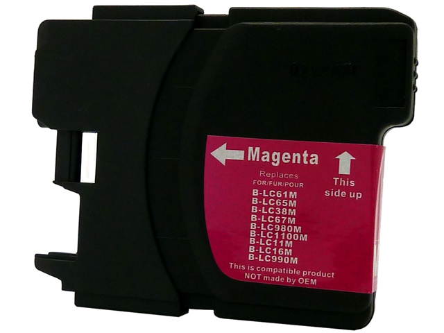 Green Project B-LC61/65M Magenta Ink Cartridge replaces Brother LC65M