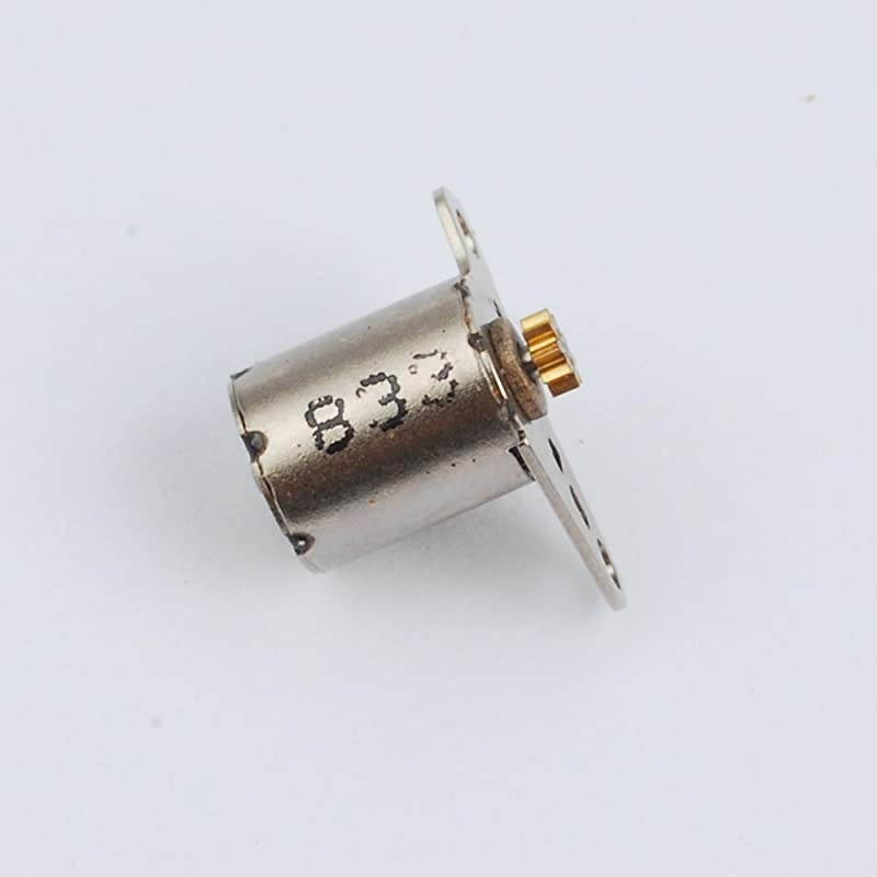 Dia 6mm 153V dc 2 Phase 4 Wire Micro Stepper Motor with Copper Gear Dia 1mm Output Shaft for DIY Mini Robot Or Camera