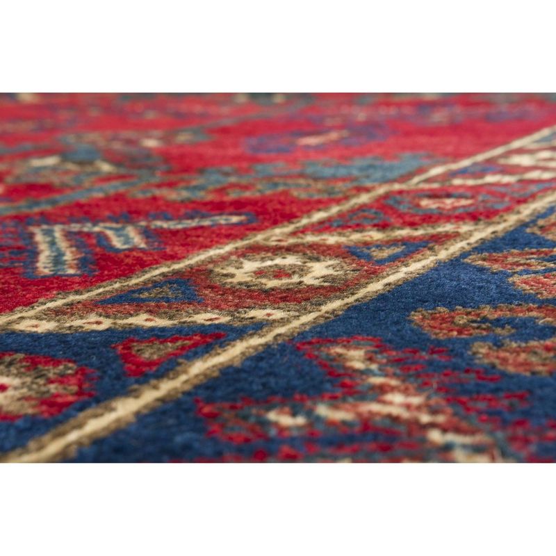 4'2"x6' Vintage One-of-a-Kind Arunas Rug Red - Revival Rugs