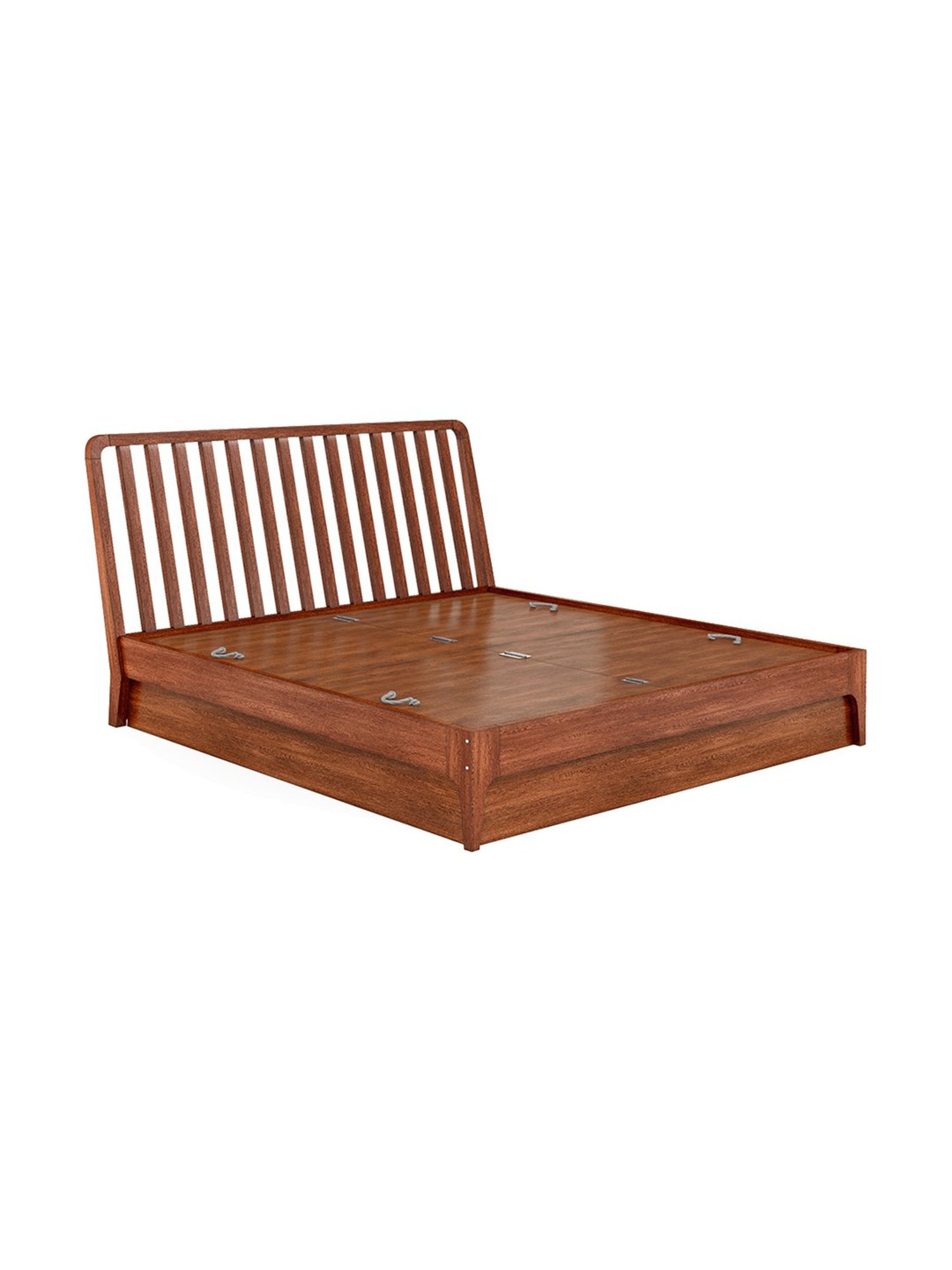 Pure Olivia Solid Wood King Size Bed in Dark Oak Finish