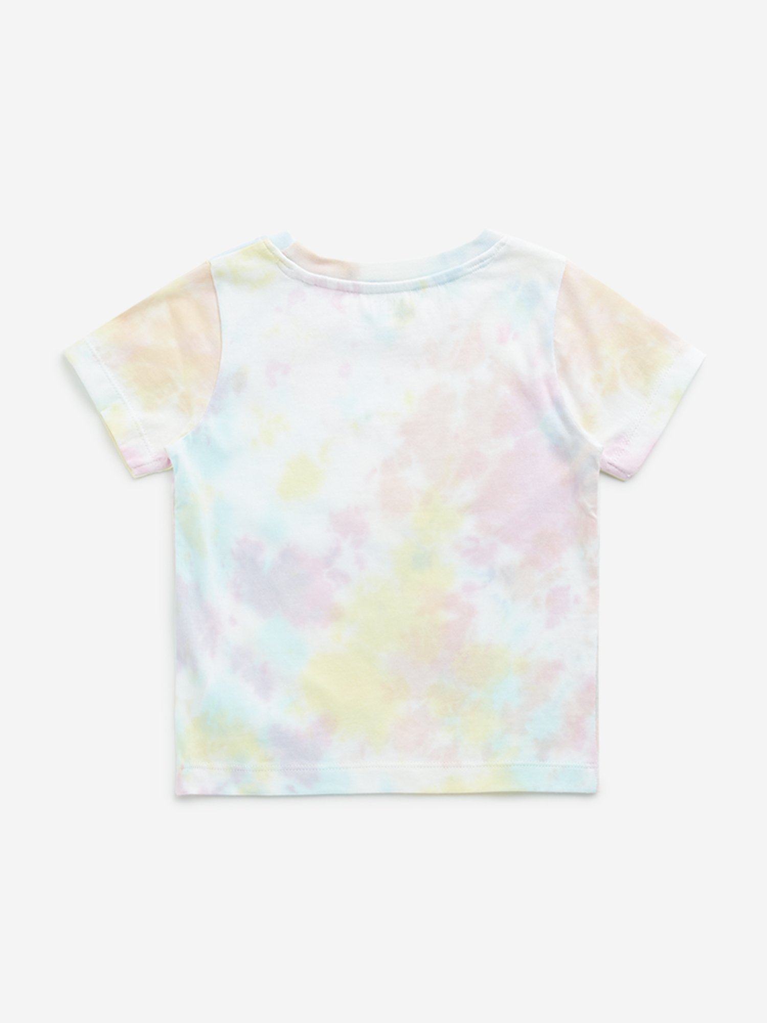 HOP Kids by Westside Blue Tie-Dye Design Cotton T-Shirt