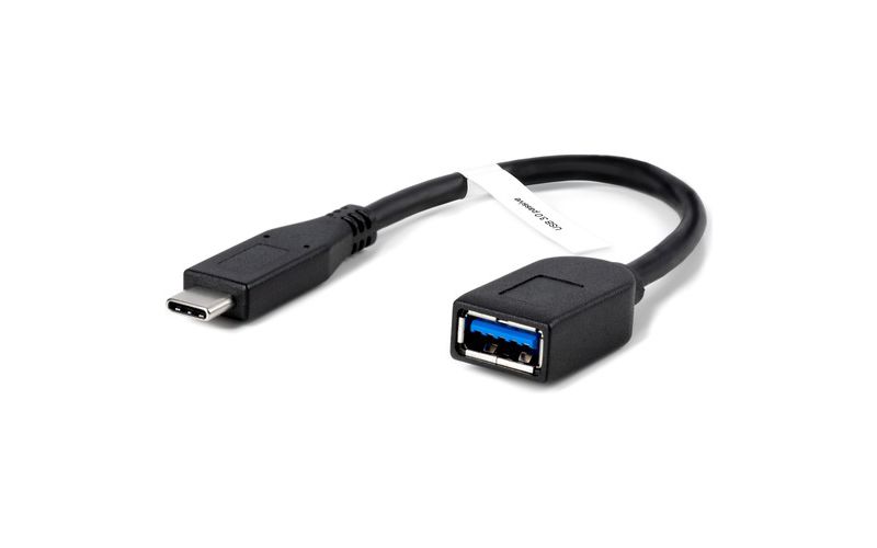 Plugable USB Adapter - USB-C to USB-A, 6in (15cm) - 5.91" USB Data Transfer Cable for Tablet, Phone, Notebook - First End: 1 x Type A Female USB