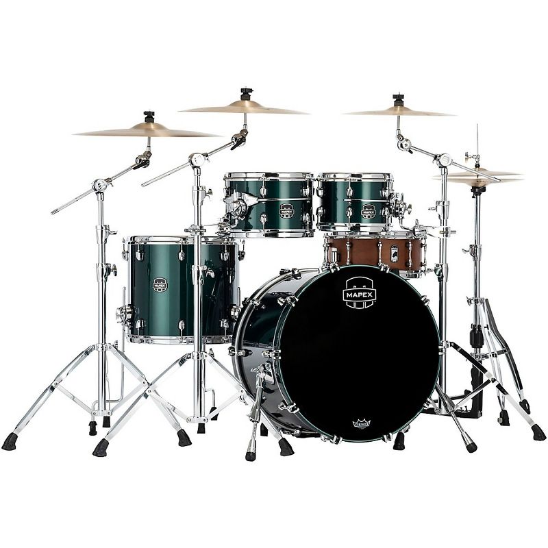 Mapex Saturn Evolution Classic Birch 4-Piece Shell Pack with 22 in. Bass Drum Brunswick Green