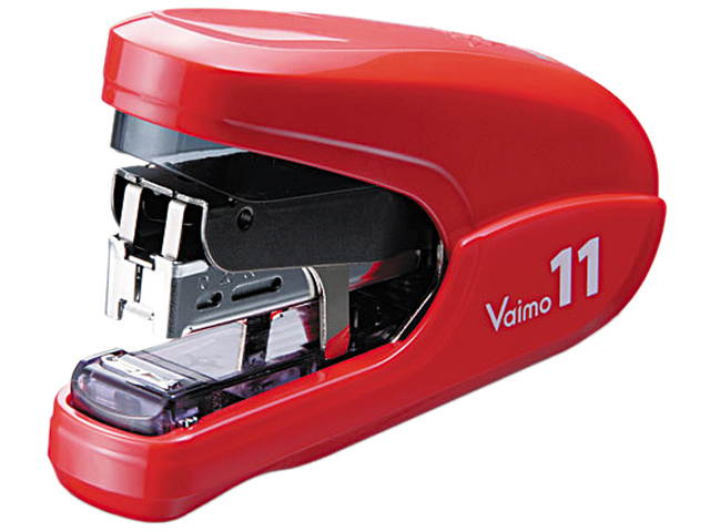 Max HD92321 Flat Clinch Light Effort Stapler, 35-Sheet Capacity, Red