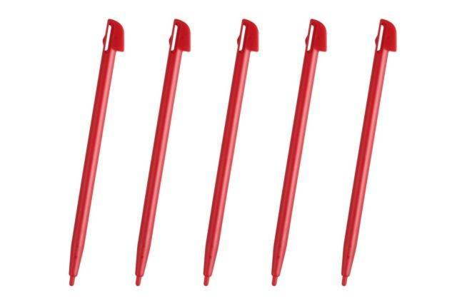 Hellfire Trading 5 Wii U Red Touch Stylus Pen Wii Rigid Plastic For Nintendo