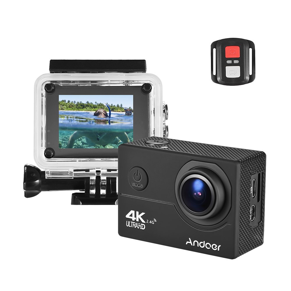 Andoer AN200 4K WiFi Action Sports Camera 16MP 1080P Full HD 4X Zoom 2" LCD 170&deg; Wide Angle Waterproof 30m with Remote Control Support Time Lapse Slow Motion Drama Shot