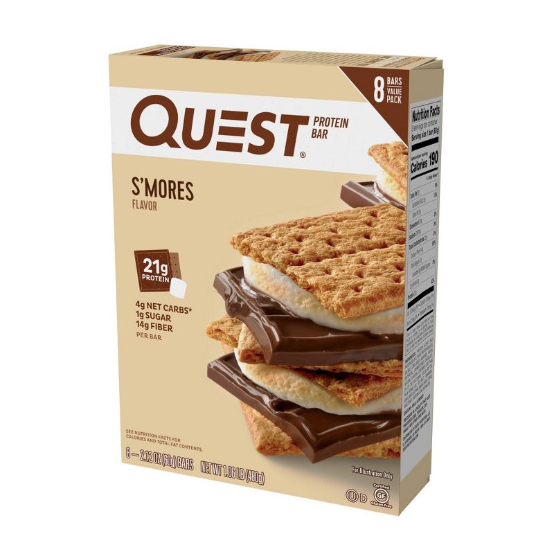 Quest S'Mores Protein Bar - 8ct/16.96oz Total