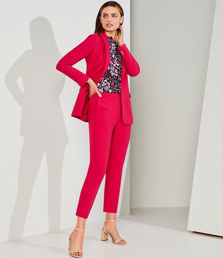 Eva Varro Solid Knit Jersey Banded Hem Pull-On Harem Pants