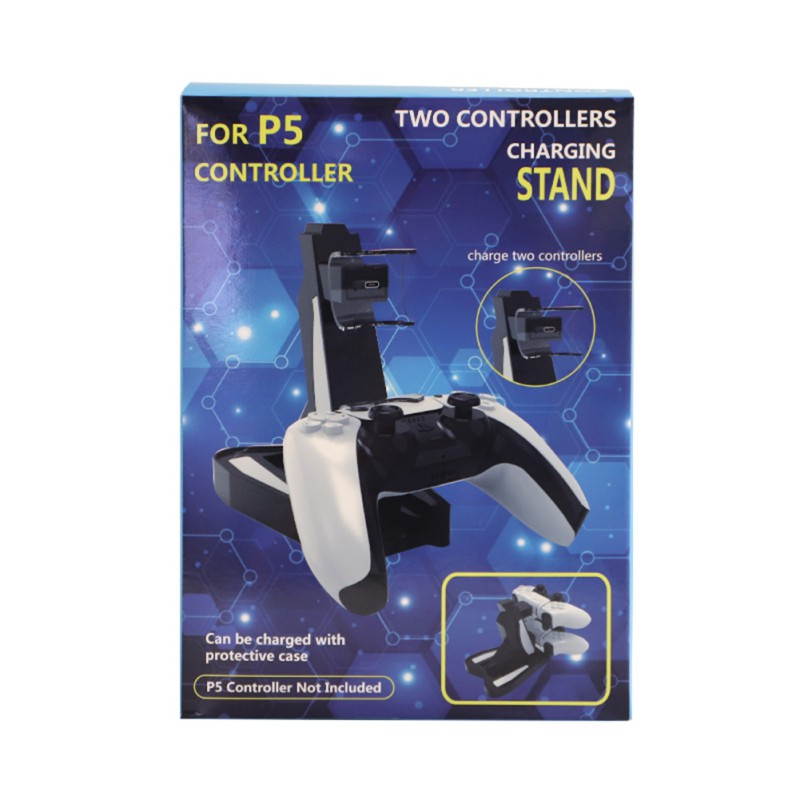 Type-C USB Dual Charger Dock Station Charging Stand for Sony Playstation 5 PS5 DualSense Controllers