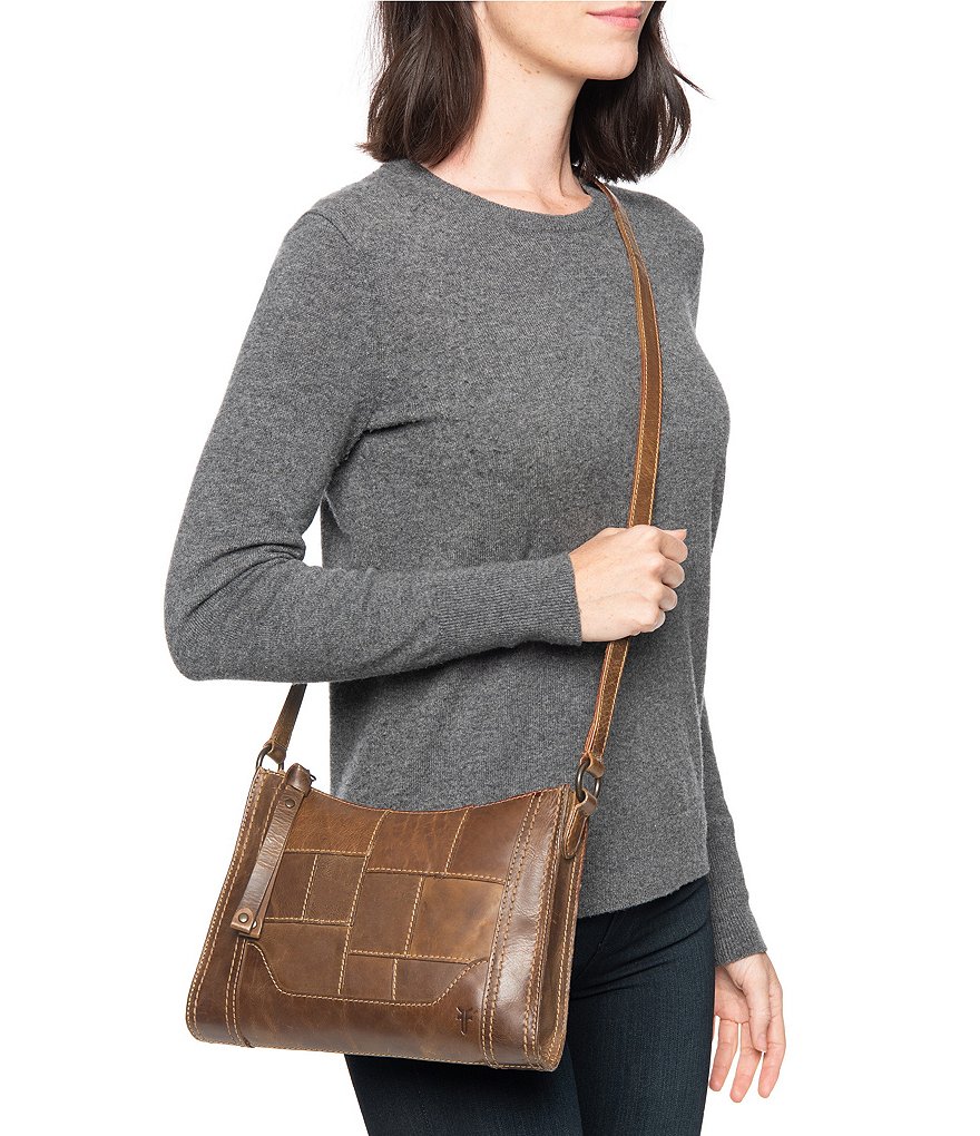 Frye Melissa Patchwork Leather Top Zip Crossbody Bag