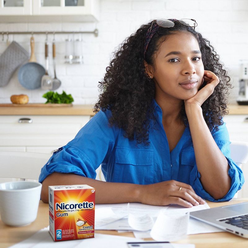 Nicorette 2mg Stop Smoking Aid Nicotine Gum - Cinnamon Surge - 160ct