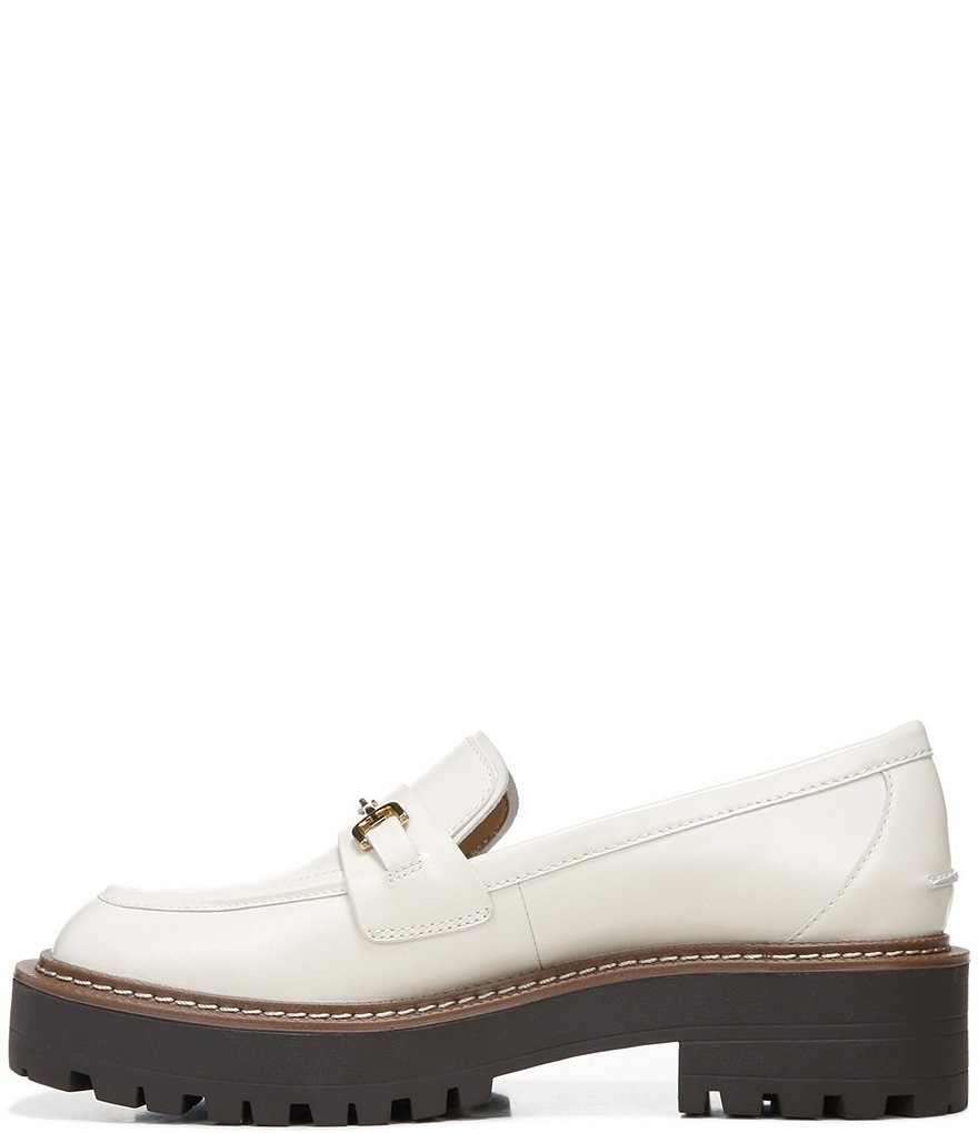 Sam Edelman Laurs Leather Bit Buckle Lug Sole Loafers