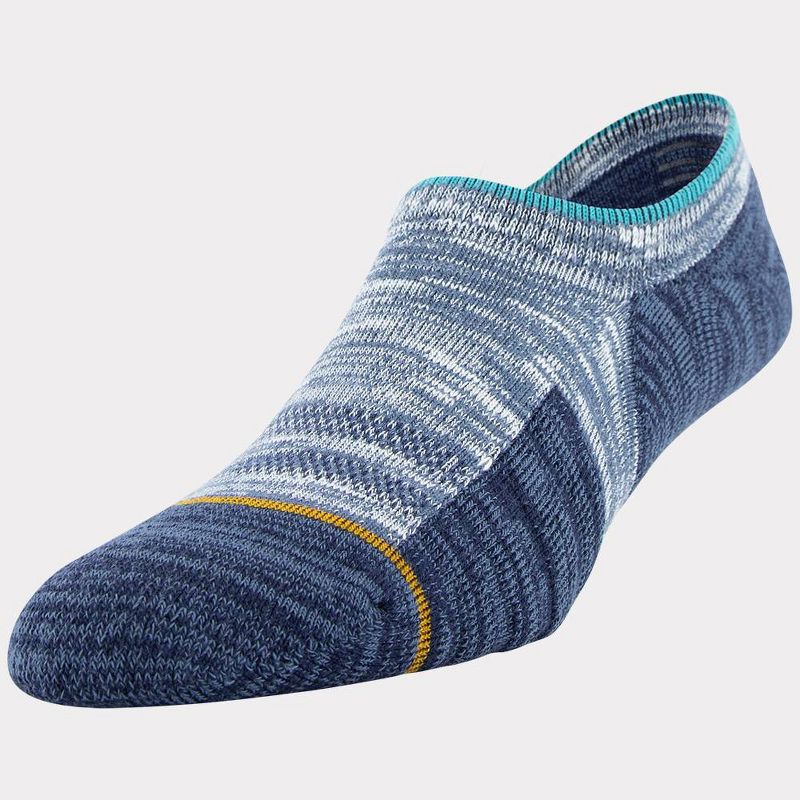 Signature Gold by GOLDTOE Men's Native Nomad Invisible Sneakers Slub Socks 2pk - Denim 6-12.5