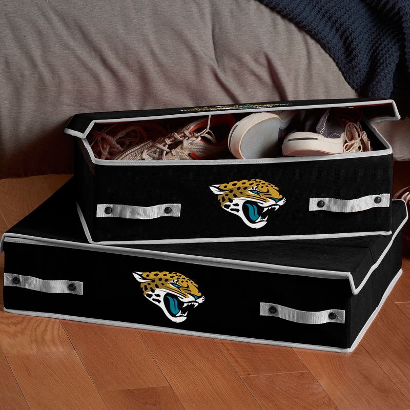 NFL Franklin Sports Jacksonville Jaguars Under The Bed Storage Bins - Large