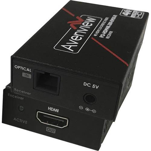 Avenview FO-HDM4K-200-EMIX-R 4K 60Hz/HDR HDMI Extender (Receiver) Single SC Fiber Optic Cable OM4