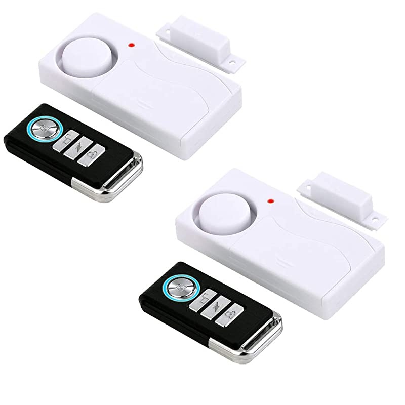 Wireless Door Alarm with Remote, Windows Open Alarms,Home Security Sensor, Pool Alarm for Kids Safety, Prevent Robbery (2 Pack)