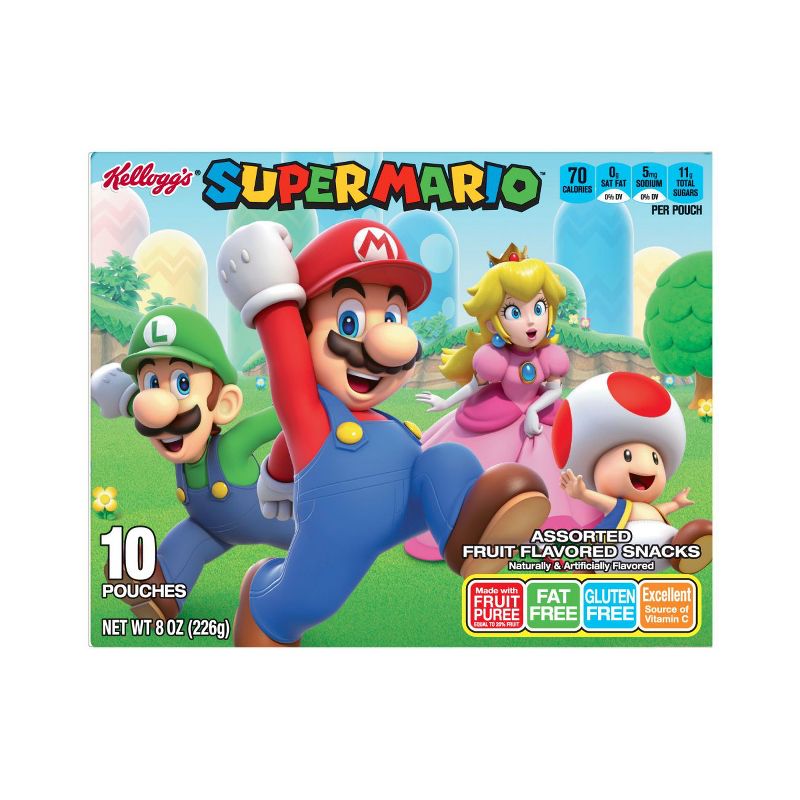 Kellogg's Super Mario Assorted Fruit Snacks - 8oz/10ct