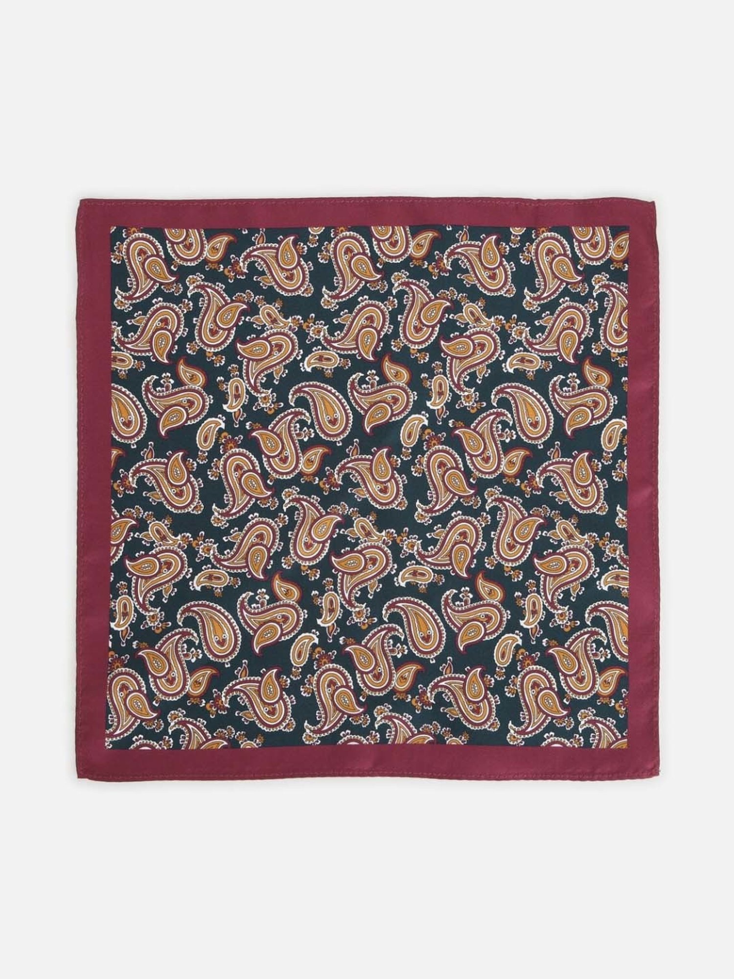 Van Heusen Green & Yellow Printed Pocket Square